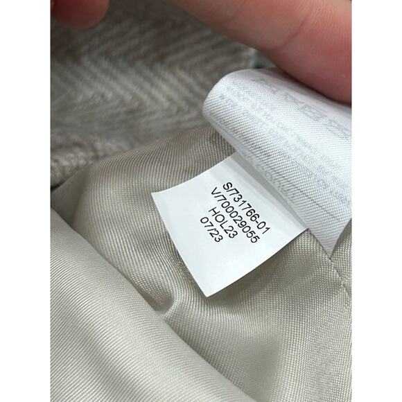 Banana Republic Mens Tailored Fit Herringbone Blazer Single Breasted Khaki 40S - Picture 7 of 10